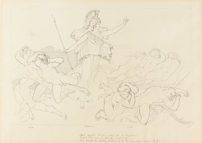 Athéna a větry od John Flaxman