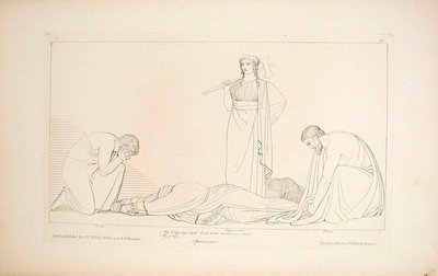 Klytaimnéstra a sbor od John Flaxman