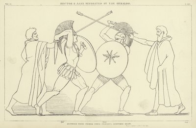 Hector a Ajax odděleni Heraldy od John Flaxman