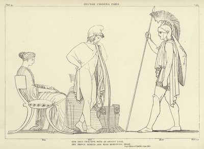 Hector kritizuje Paris od John Flaxman