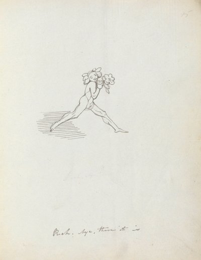 Puck. Ano, tady je, 1783 (pero, tuš a wash na papíře) od John Flaxman