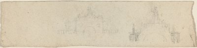 Studie k triumfálnímu oblouku překonanému Britannií [recto a verso] od John Flaxman