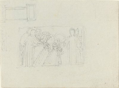 Studie k pomníku duchovního [recto a verso] od John Flaxman
