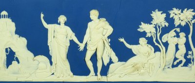 Herkulova volba, plaketa od Wedgwoodu (jaspis) od John Flaxman