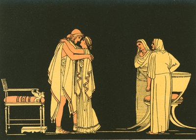 Setkání Ulysses a Penelope od John Flaxman