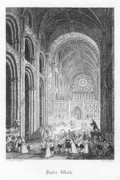 Scéna z Old St Pauls od Williama Harrisona Ainswortha, 1855 od John Franklin