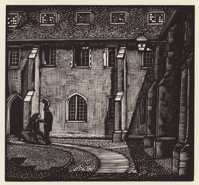 Cambridge: Corpus Christi, Old Court (dřevoryt) od John Frederick Greenwood