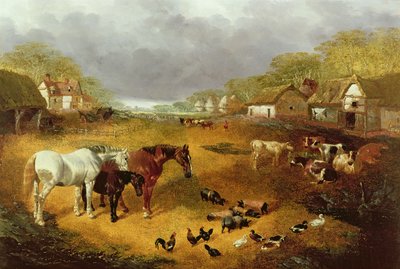 Hospodářský dvůr na jaře, 19. století od John Frederick Herring Senior
