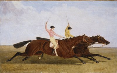 Satirik s Williamem Scottem Up porazil korunovaci s Johnem Day Up - The St. Leger 1841 od John Frederick Herring Senior