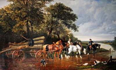 Vůz dřeva od John Frederick Herring Senior