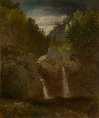 Skalnaté jezírko, vodopády Bash Bish od John Frederick Kensett