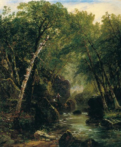 Rybář pstruhů od John Frederick Kensett