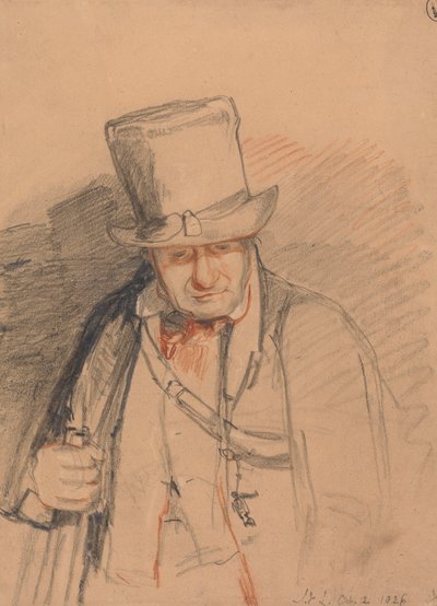 Strážce hlavy, hrad Windsor, 1826 od John Frederick Lewis