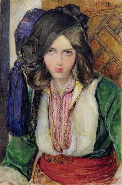 Turecká dívka, 1863 (wc) od John Frederick Lewis