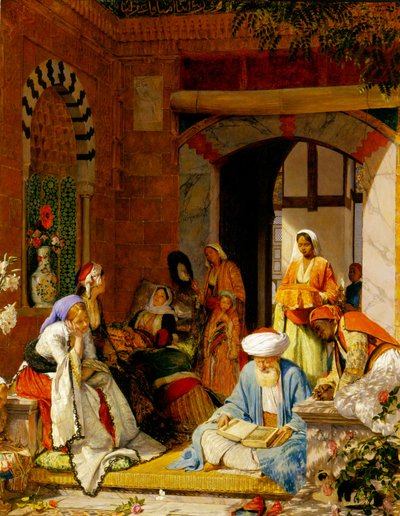 „A modlitba víry zachrání nemocné“ z Jakuba 5:15 (olej na panelu) od John Frederick Lewis