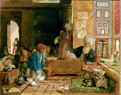 Interiér školy, Káhira (viz také 22700 a 43799) od John Frederick Lewis