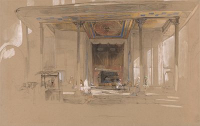 Hlavní vchod do Velké mešity, (Ulu cami) Bursa, Turecko, od John Frederick Lewis