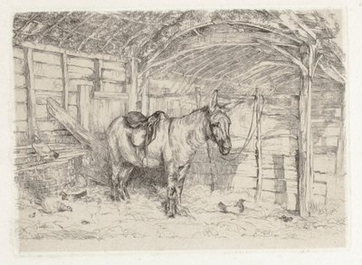 Scéna ve stáji od John Frederick Lewis