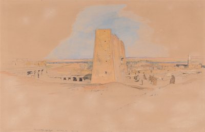 Chrám v Edfou, Horní Egypt od John Frederick Lewis