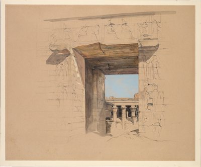 Chrám Edfu: Dveře pylonu od John Frederick Lewis
