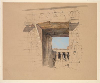 Chrám v Edfu: Dveře pylonu od John Frederick Lewis