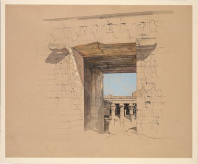 Chrám Edfu: Dveře pylonu, 1850. od John Frederick Lewis