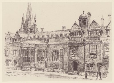 Brasenose College (litografie) od John Fulleylove