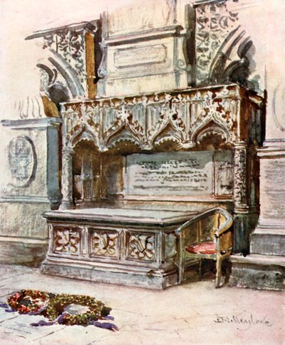 Chaucerova hrobka (barevná litografie) od John Fulleylove