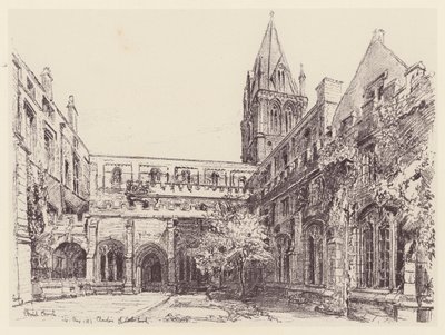 Christ Church Cloisters (litografie) od John Fulleylove