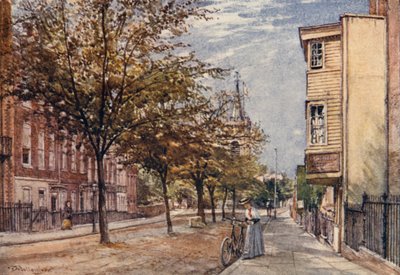 Church Row, Hampstead (barevné lito) od John Fulleylove