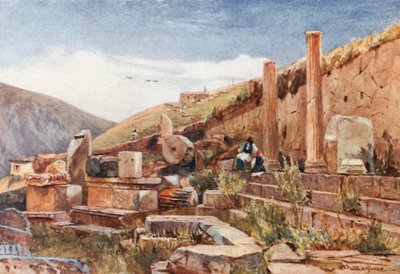 Delphi. Portico Athéňanů od John Fulleylove
