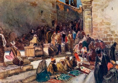Vchod do nádvoří kostela Božího hrobu. - Jeruzalém, 1902. od John Fulleylove