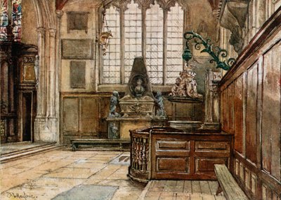 Interiér Allhallows, Barking-by-the-Tower od John Fulleylove