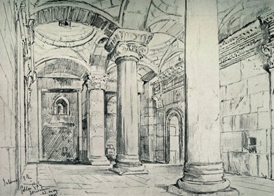 Jeruzalém - interiér zlaté nebo krásné brány, 1902. od John Fulleylove