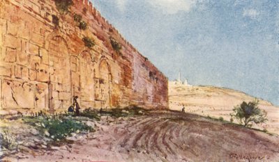 Jeruzalém, Trojitá brána oblasti chrámu (barevné lito) od John Fulleylove