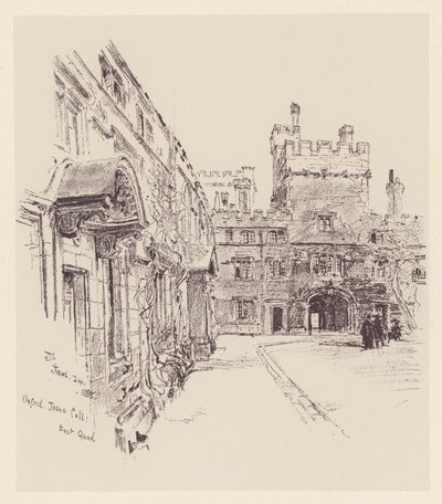 Jesus College (litografie) od John Fulleylove