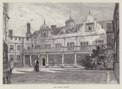 Knole House, The Stone Court (litho) od John Fulleylove