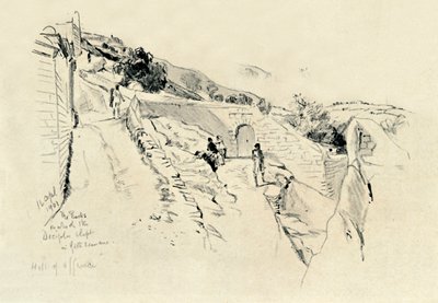 Na Olivové hoře, kde učedníci spali během agónie v zahradě, 1902. od John Fulleylove