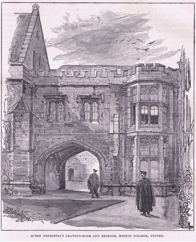 Obývací pokoj a ložnice královny Henrietty, Merton College, Oxford od John Fulleylove