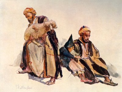Syrští pastýři a pastýřský chlapec, 1902. od John Fulleylove