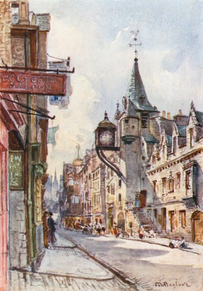 Canongate Tolbooth při pohledu na západ od John Fulleylove