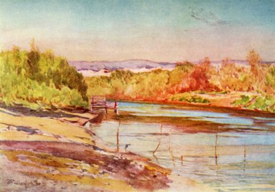 Ford of the Jordan poblíž Jericha, 1902. od John Fulleylove