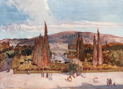 Náměstí před Královským palácem v Aténách od John Fulleylove