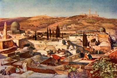 Oblast chrámu a Olivetská hora z hory Sion, 1902. od John Fulleylove