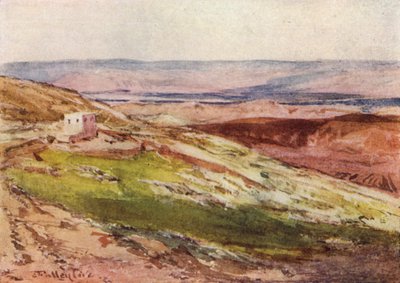 Údolí Jordánu, z Olivetské hory (barva lito) od John Fulleylove