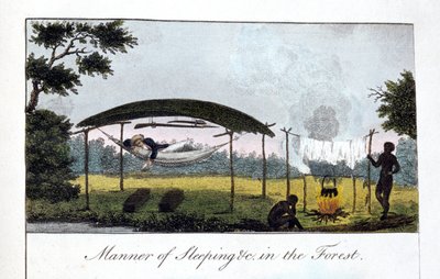 Způsob spaní v lese, 1813. od John Gabriel Stedman