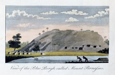 Pohled na Blue Bergh s názvem, Mount Parnassus, 1813 od John Gabriel Stedman