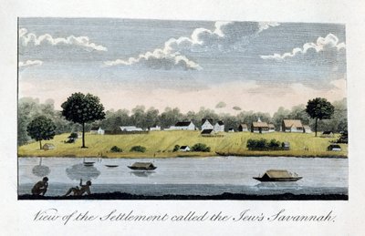Pohled na osadu s názvem Židovská savana, 1813 od John Gabriel Stedman
