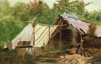Tábor v Maine Wood, č.3 od John George Brown