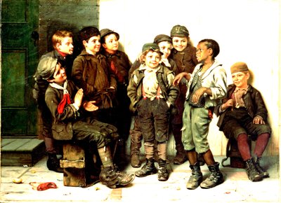 Pouliční tanec, 1883 od John George Brown